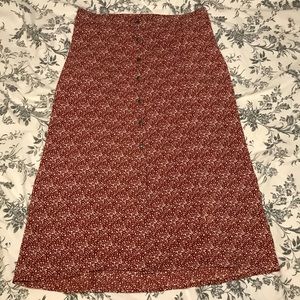 Button down midi skirt